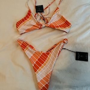 Skatie Orange Swimsuit- M
